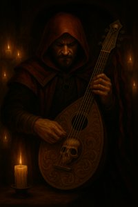 Zášť s loutnou v ruce